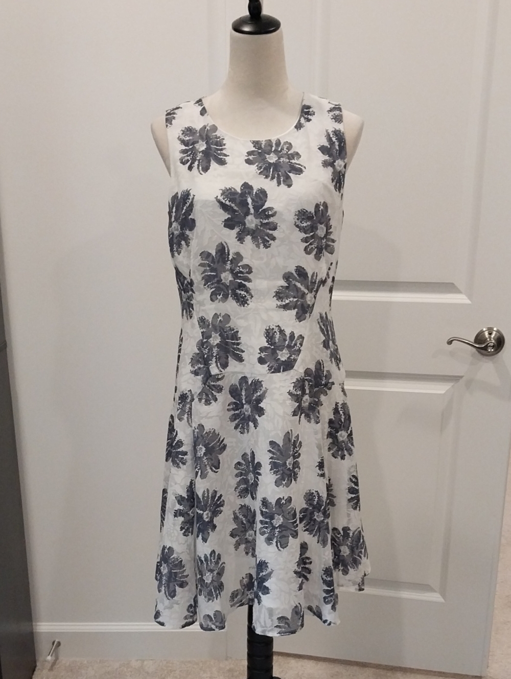 Tommy Hilfiger White Dress with Navy Floral Print